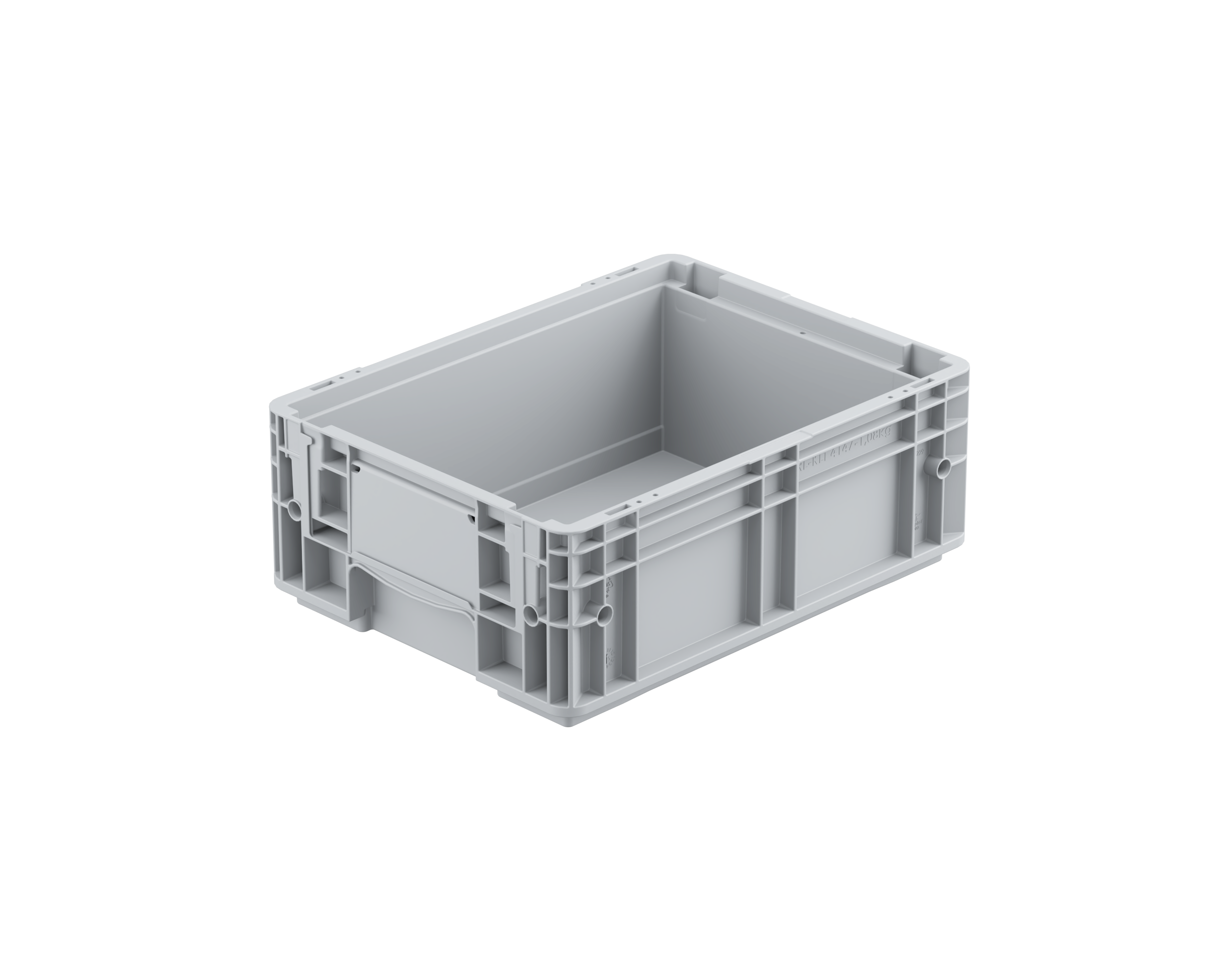 RL-KLT 4147 Plastic Crate grey 011 | 1512/000315-011001